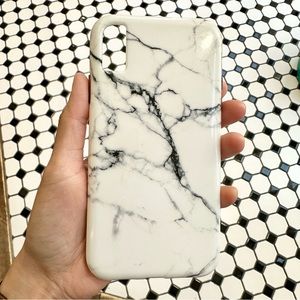 White Marble iPhone XR Silicone Rubber Case